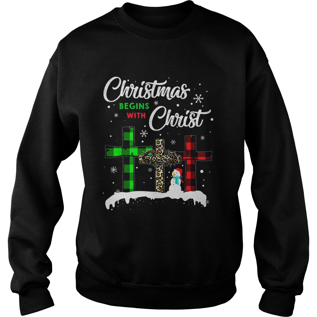 Christmas Begins With Christ Costume Xmas Sweatshirt