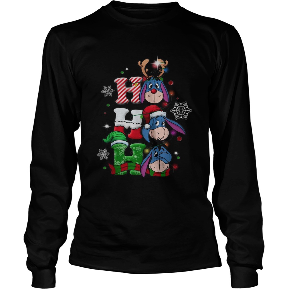 Christmas Ho Ho Ho Santa Reindeer and Eeyore LongSleeve