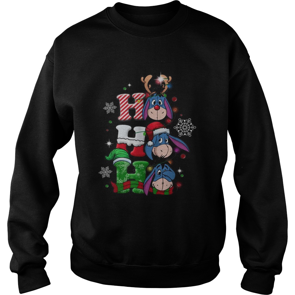 Christmas Ho Ho Ho Santa Reindeer and Eeyore Sweatshirt