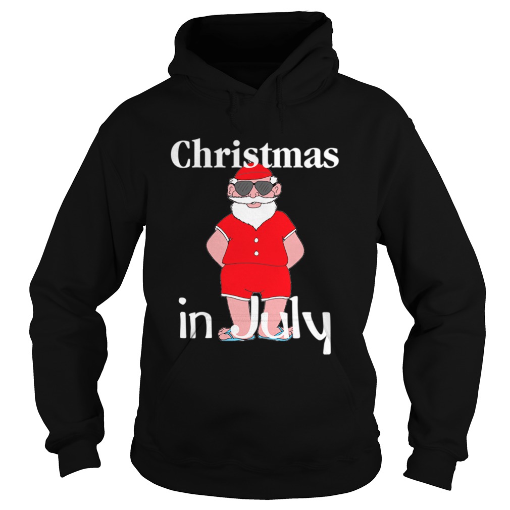 Christmas In July Funny Summer Santa Holiday Hoodie