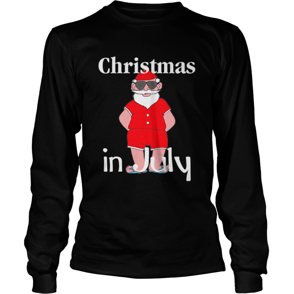 Christmas In July Funny Summer Santa Holiday LongSleeve