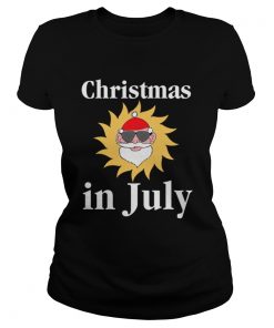 Christmas In July Funny Sunny Santa Holiday Graphic  Classic Ladies