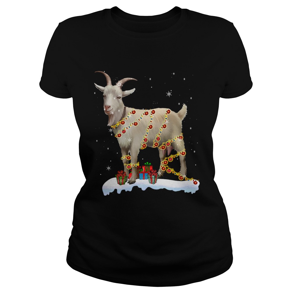 Christmas Lights Goat Classic Ladies