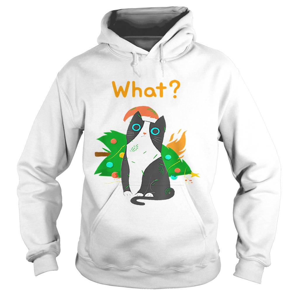 Christmas Tree Funny Cat Party Hoodie