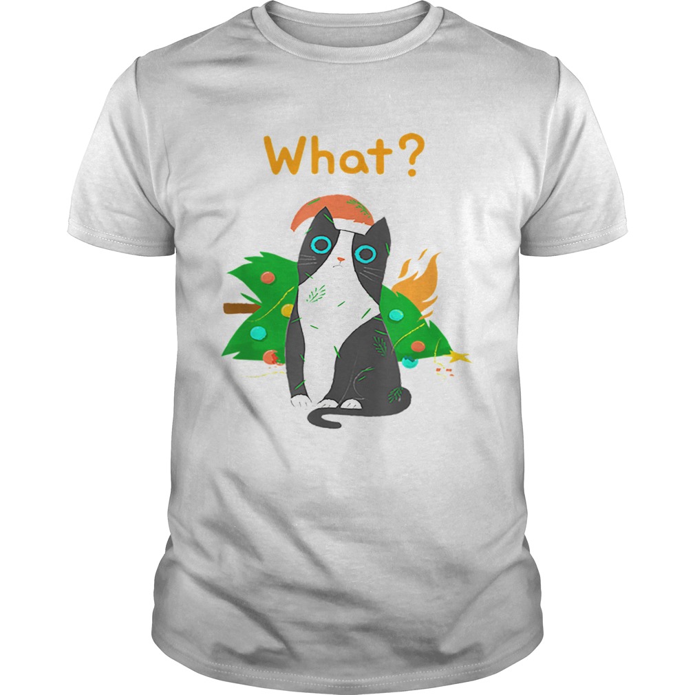 Christmas Tree Funny Cat Party shirt