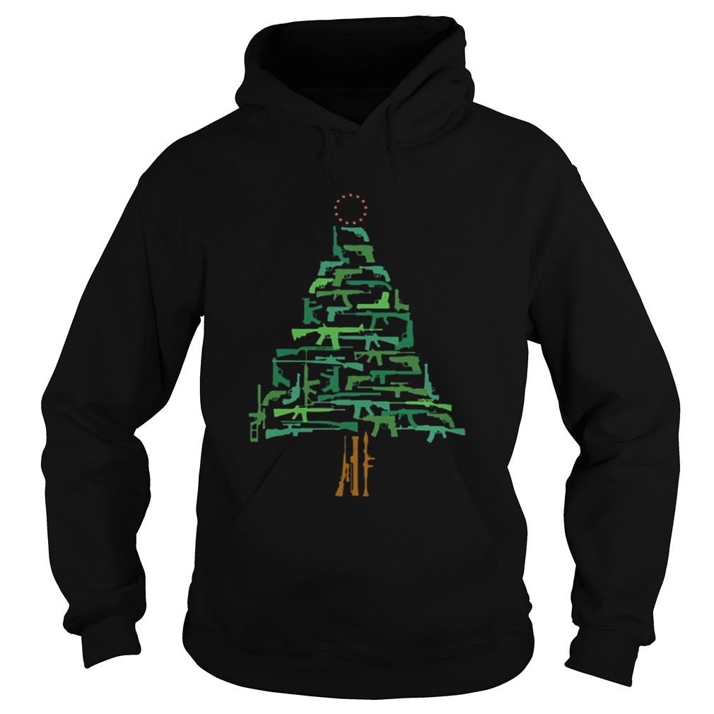 Christmas Tree Green Gun Hoodie