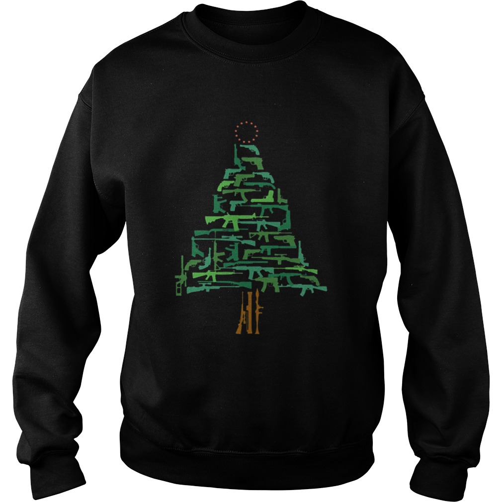 Christmas Tree Green Gun Sweatshirt