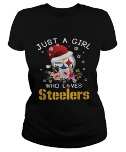 Christmas just a girl who loves Pittsburgh Steelers  Classic Ladies