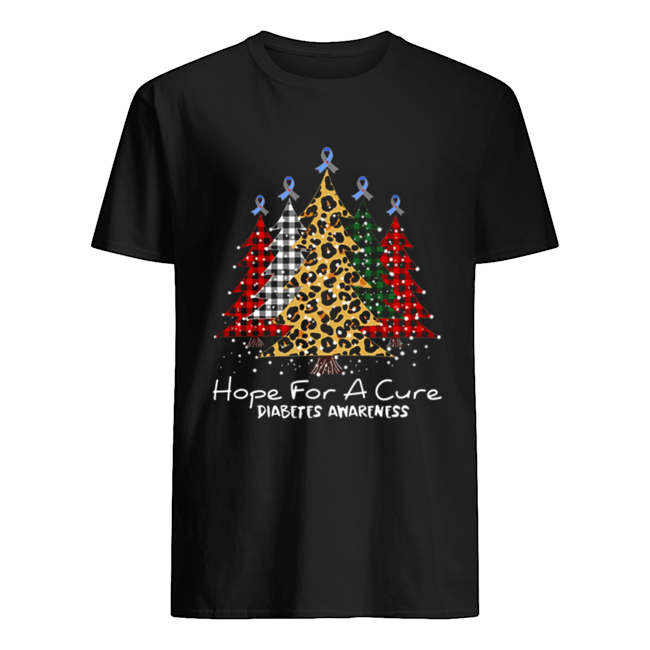 Christmas tree hope for a cure Diabetes Awareness shirt