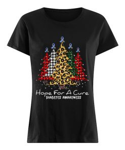 Christmas tree hope for a cure Diabetes Awareness  Classic Women's T-shirt