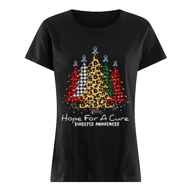 Christmas tree hope for a cure Diabetes Awareness Classic Women's T-shirt