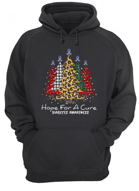 Christmas tree hope for a cure Diabetes Awareness Unisex Hoodie