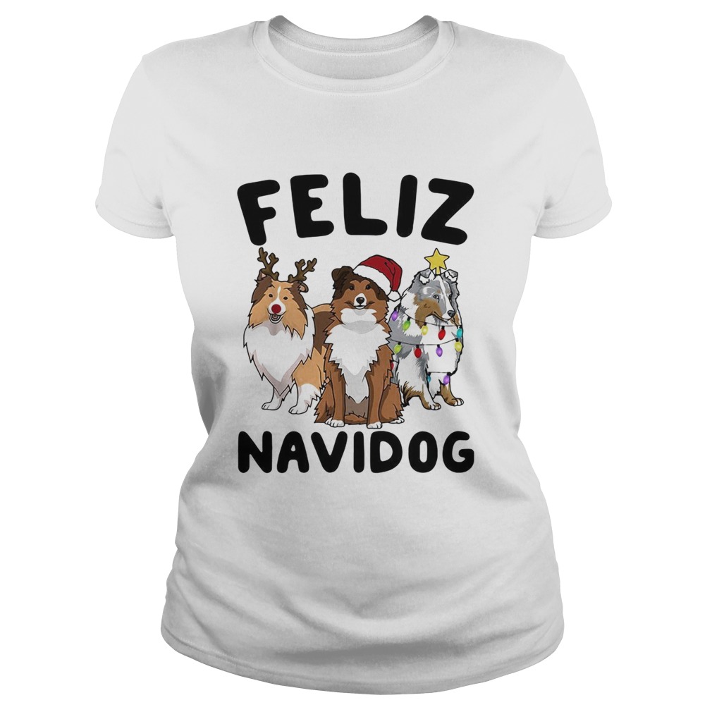 Collie Feliz navidog Christmas Classic Ladies