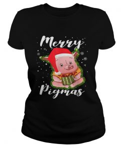 Cool Pig Christmas Tree Xmas for Pig Lovers  Classic Ladies