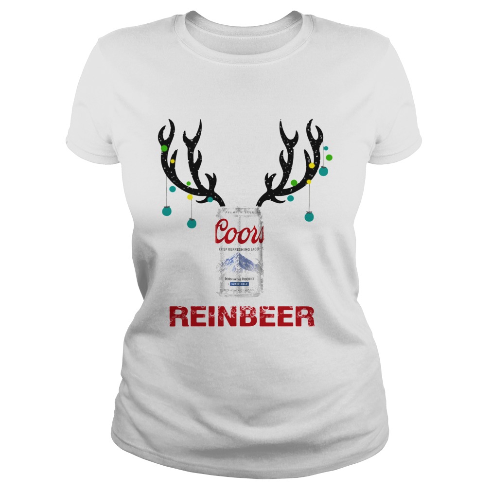 Coors Light Reinbeer Funny Beer Reindeer Christmas Classic Ladies