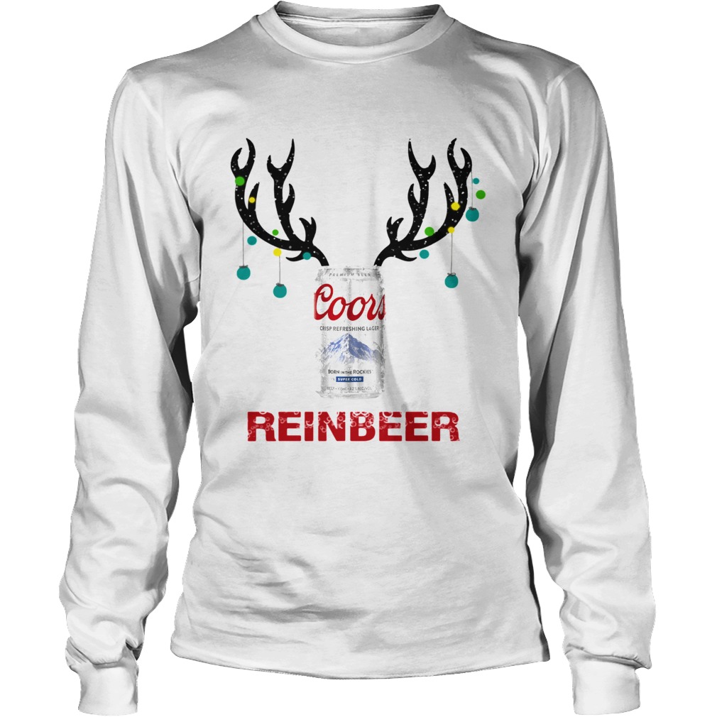 Coors Light Reinbeer Funny Beer Reindeer Christmas LongSleeve