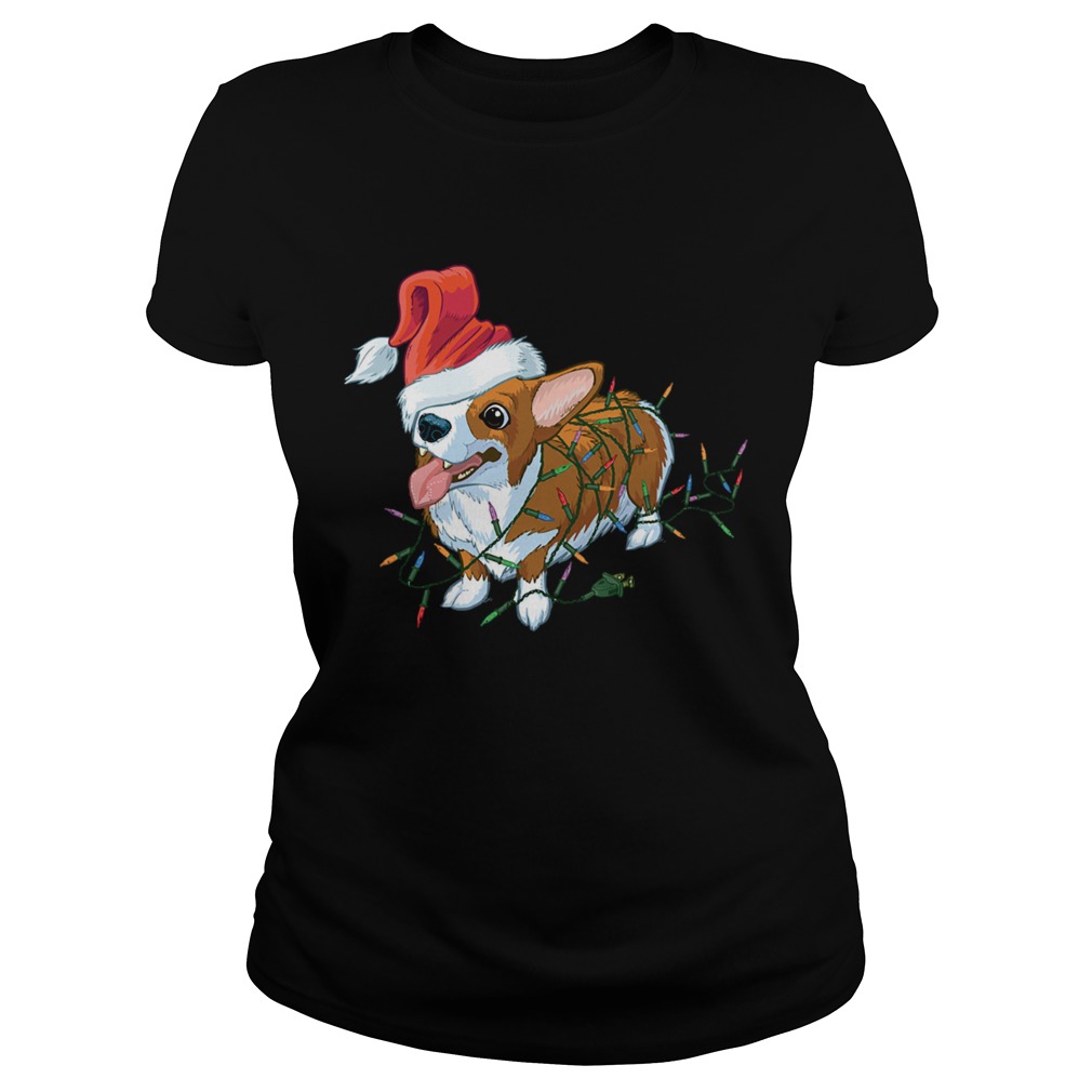 Corgi Lights Christmas Classic Ladies