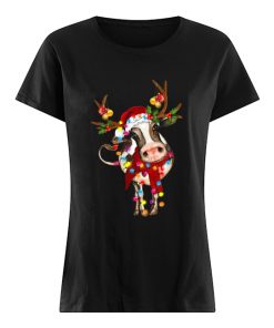 Cow Gorgeous Reindeer Light Christmas  Classic Women's T-shirt