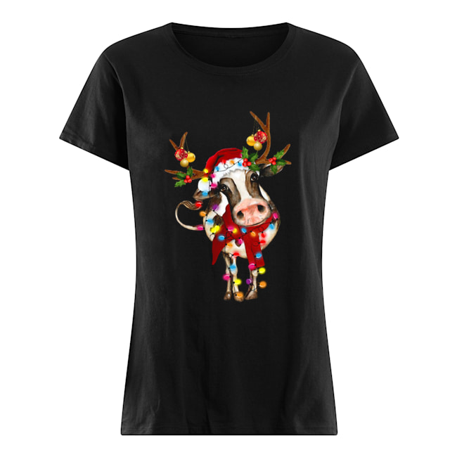 Cow Gorgeous Reindeer Light Christmas Classic Women's T-shirt