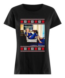 Creepy Clinton Ugly Christmas  Classic Women's T-shirt