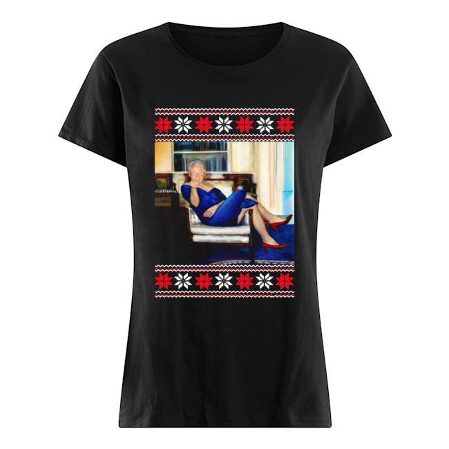 Creepy Clinton Ugly Christmas Classic Women's T-shirt