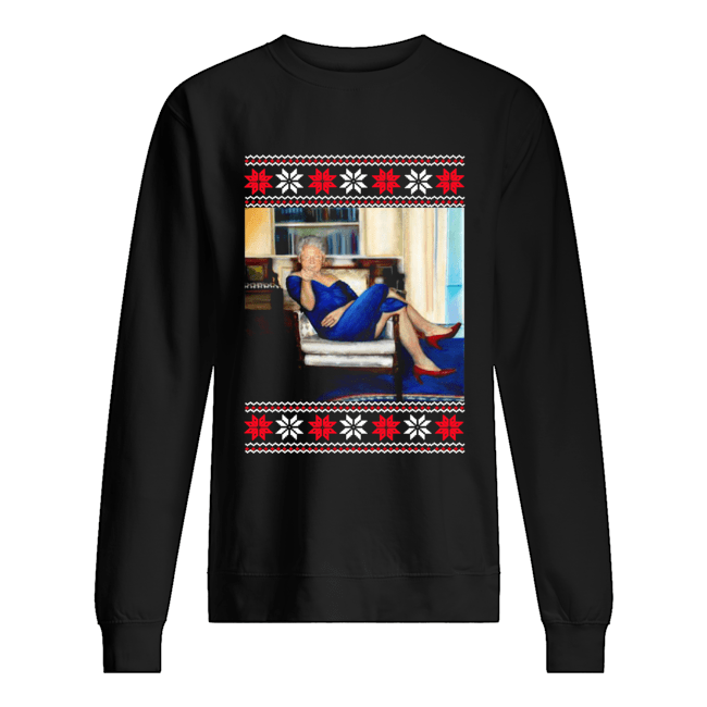 Creepy Clinton Ugly Christmas Unisex Sweatshirt