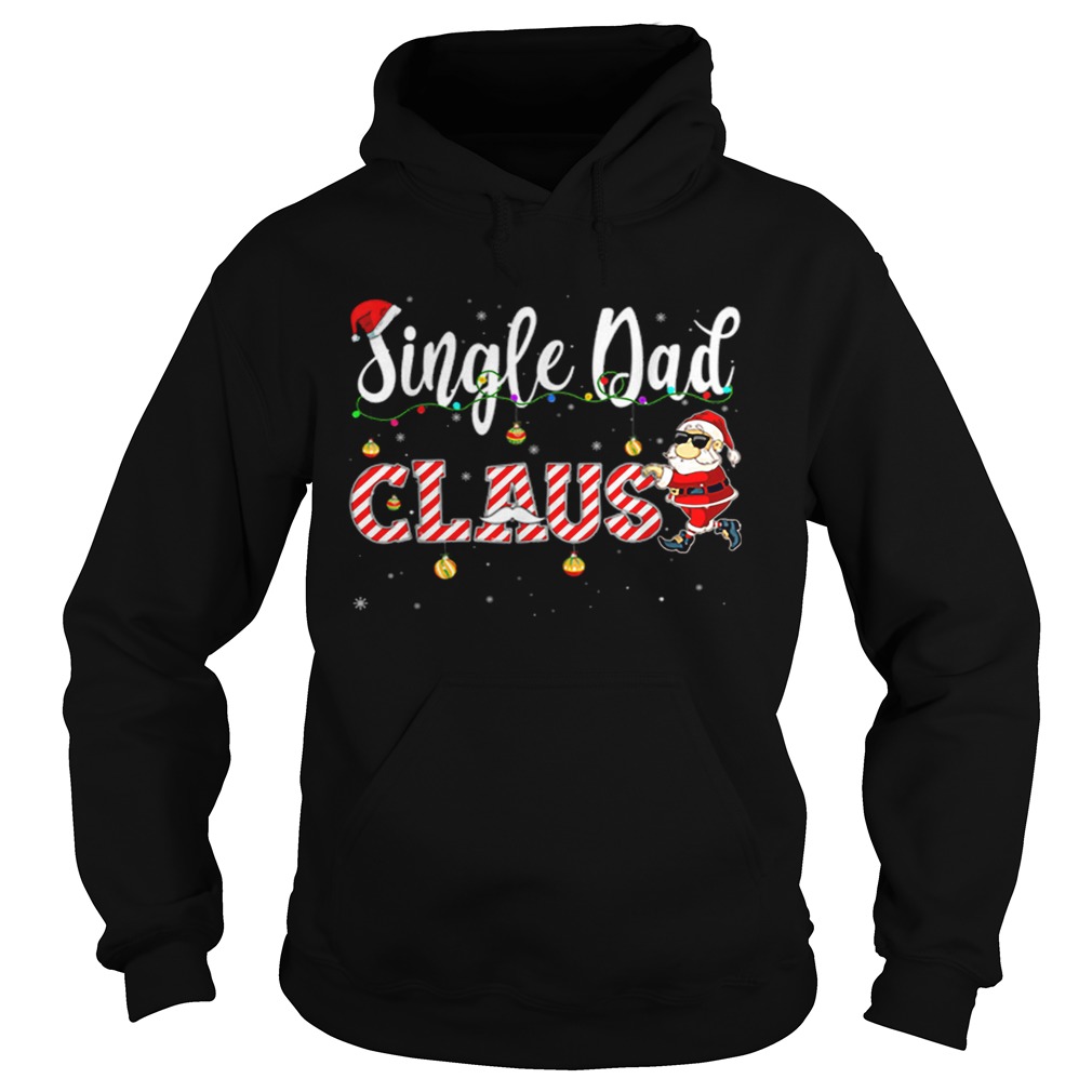 Cute Christmas Single Dad Santa Hat Gift Matching Family Hoodie