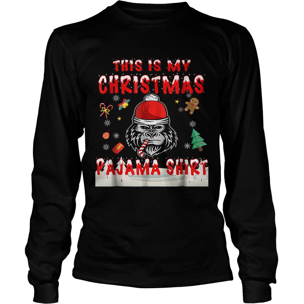 Cute Gorilla This Is My Christmas Pajama LongSleeve