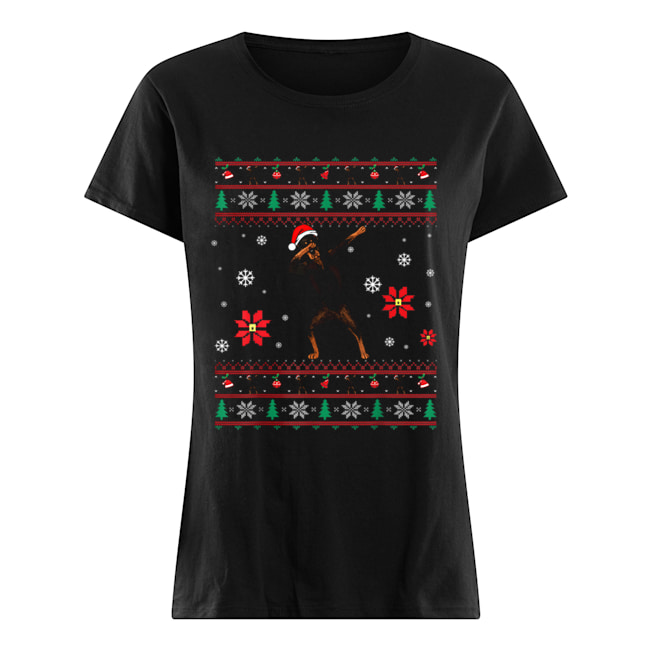 Dabbing Doberman Christmas Classic Women's T-shirt