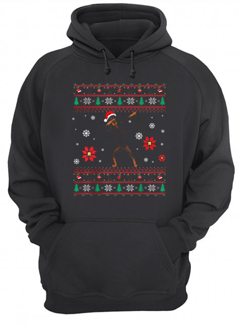 Dabbing Doberman Christmas Unisex Hoodie