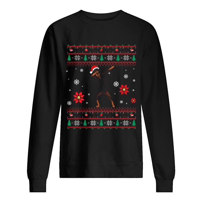 Dabbing Doberman Christmas Unisex Sweatshirt