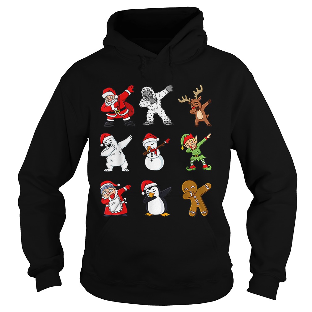 Dabbing Santa Claus And Friends Christmas Hoodie