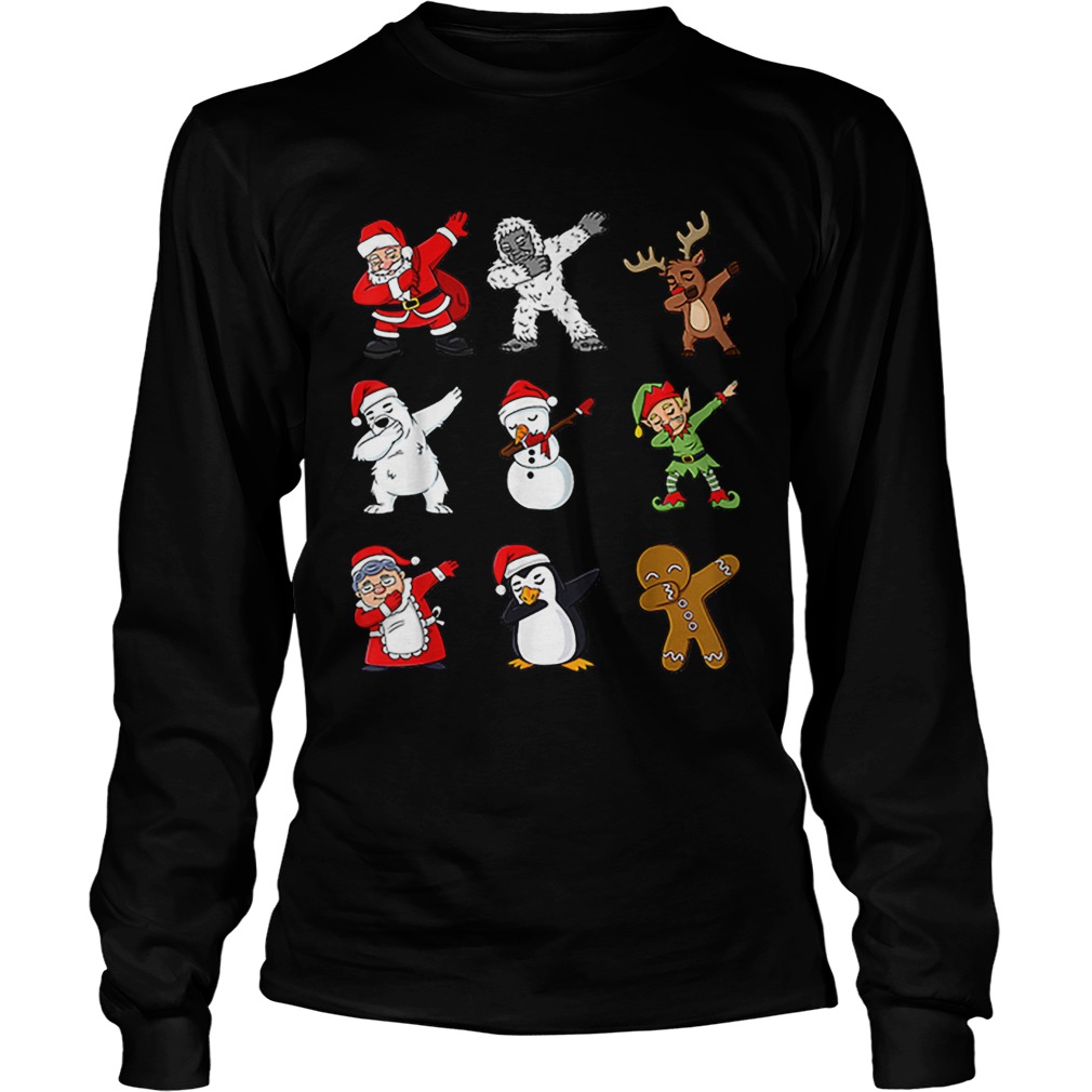 Dabbing Santa Claus And Friends Christmas LongSleeve