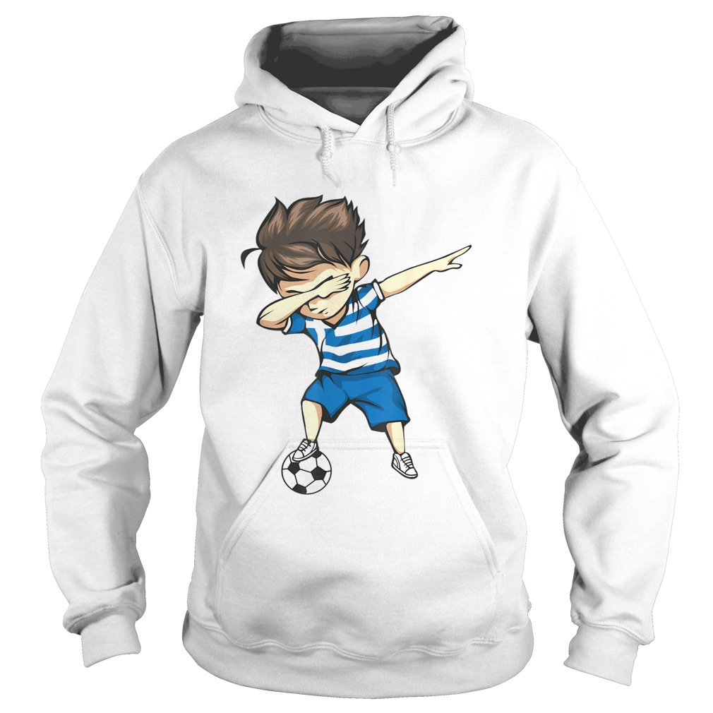 Dabbing Soccer Boy Greece Jersey Hoodie