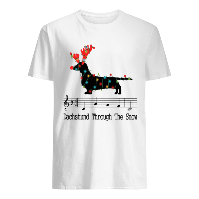 Dachshund Through The Snow Christmas Lights shirt