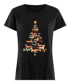 Dachshunds Christmas Tree  Classic Women's T-shirt