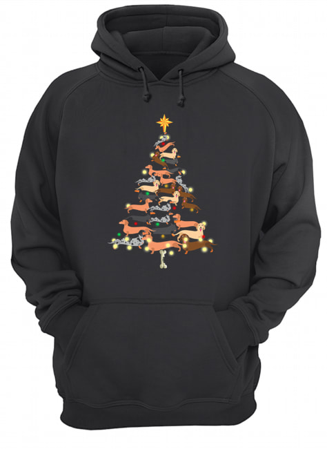 Dachshunds Christmas Tree Unisex Hoodie