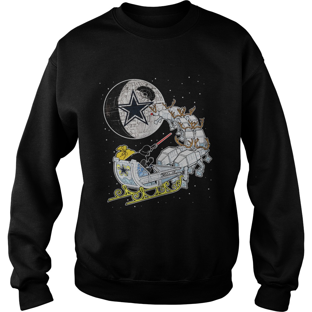 Dallas Cowboy Star Wars Christmas Darth Vader Santas Sleigh Sweatshirt