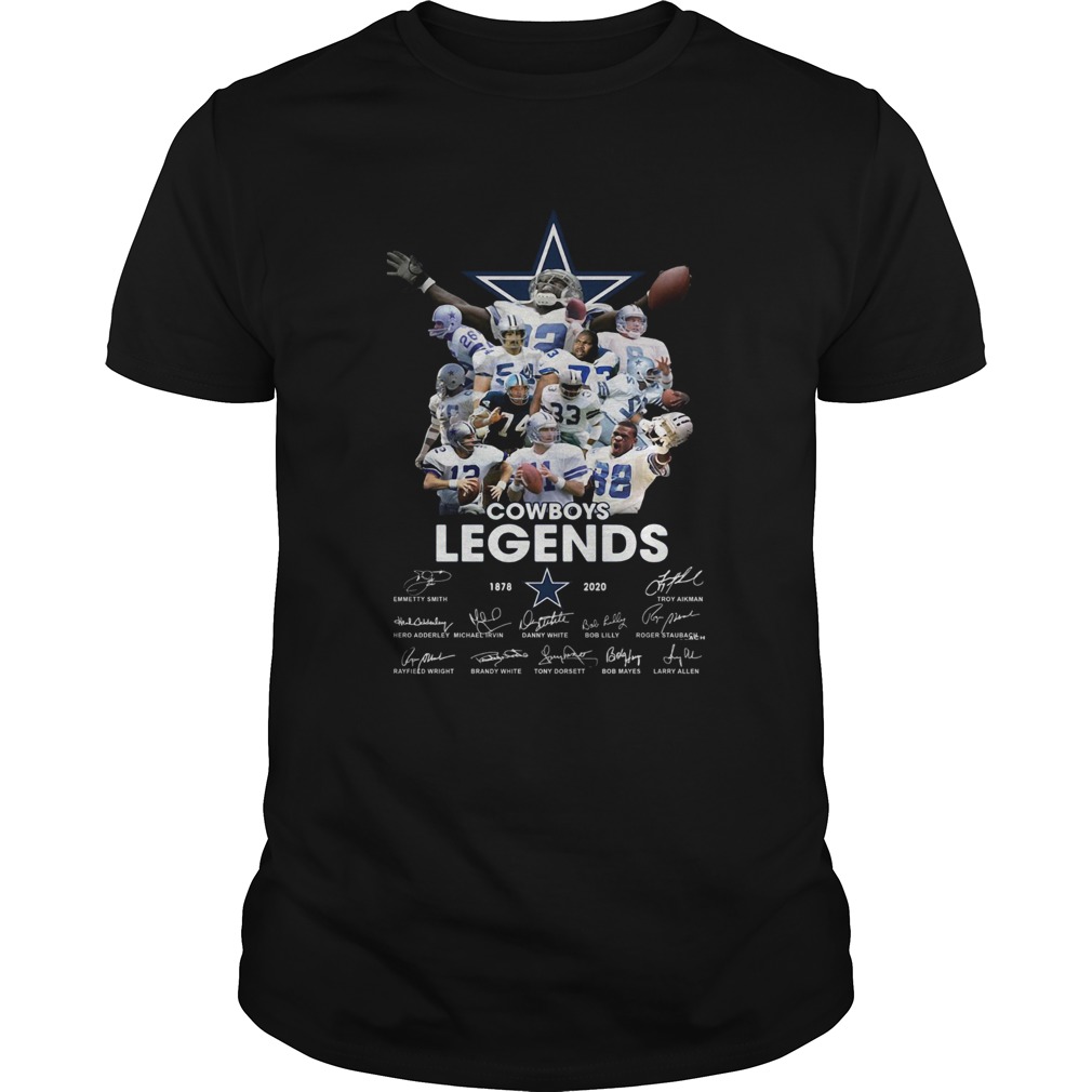 Dallas Cowboy Team legends 18782020 signatures shirt