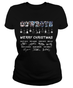 Dallas Cowboy legends Merry Christmas Players Signatures  Classic Ladies