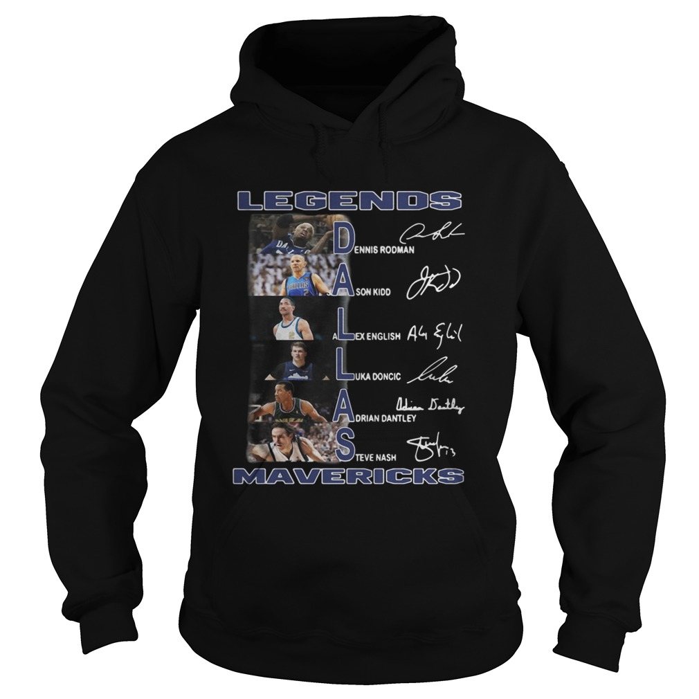 Dallas Cowboys Legends Mavericks Players Signatures Hoodie