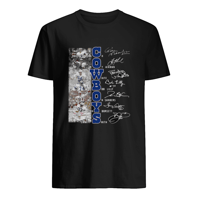 Dallas Cowboys Roger Staubach Troy Aikman Randy White Signatures shirt