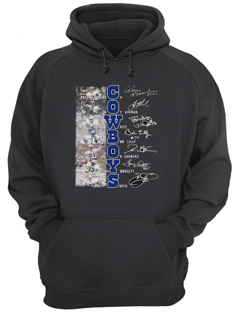 Dallas Cowboys Roger Staubach Troy Aikman Randy White Signatures Unisex Hoodie