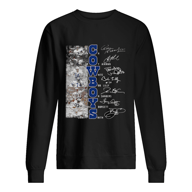 Dallas Cowboys Roger Staubach Troy Aikman Randy White Signatures Unisex Sweatshirt