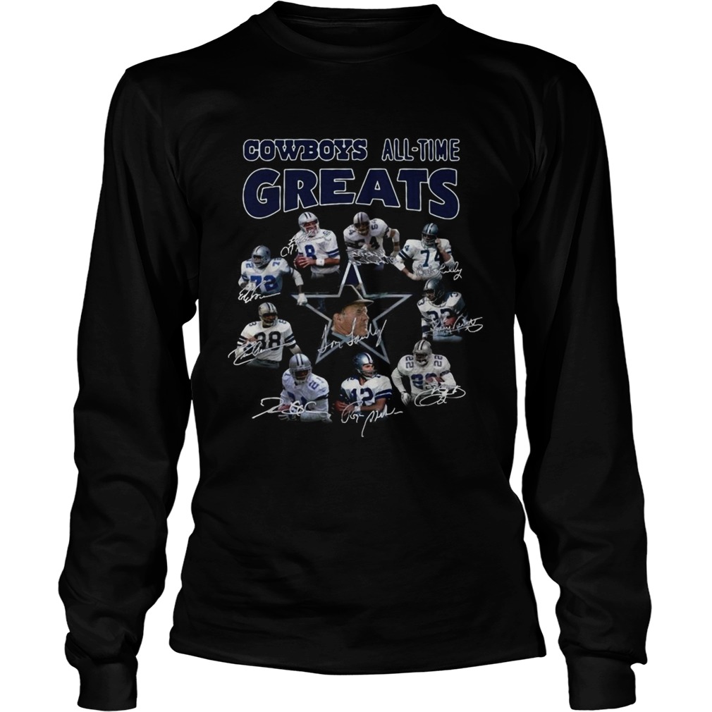 Dallas Cowboys all time Greats team signature LongSleeve