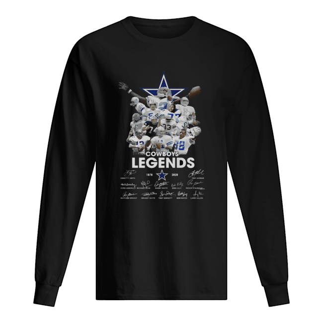 Dallas Cowboys legends team 1878 2020 signatures Long Sleeved T-shirt 