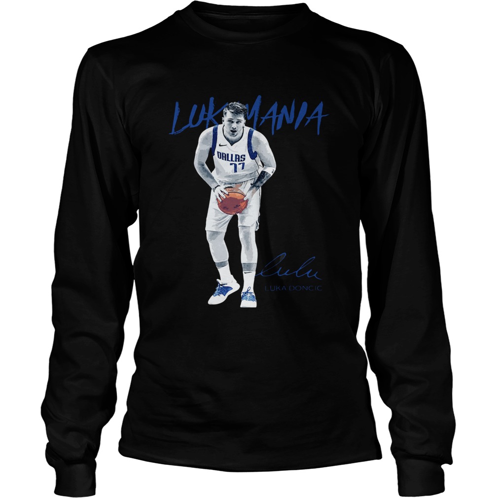 Dallas Mavericks 77 Luka Doncic Mania Signature LongSleeve