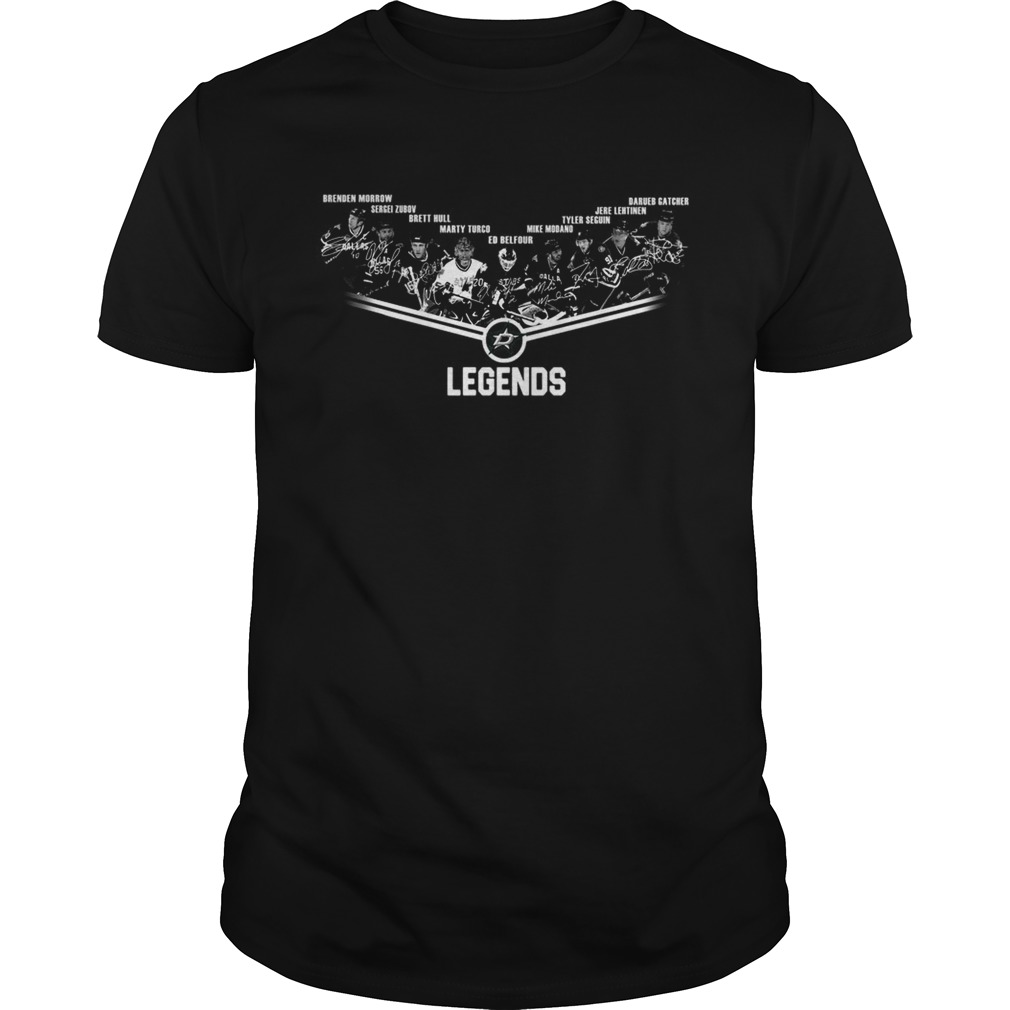 Dallas Stars Legends team signatures shirt