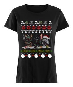 Darth Vader R2D2 Boba Fett chibi ugly christmas  Classic Women's T-shirt