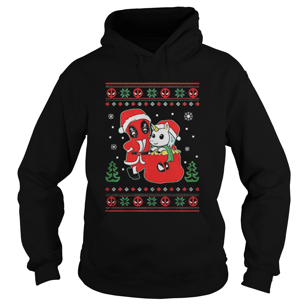 Deadpool unicorn ugly Christmas Hoodie